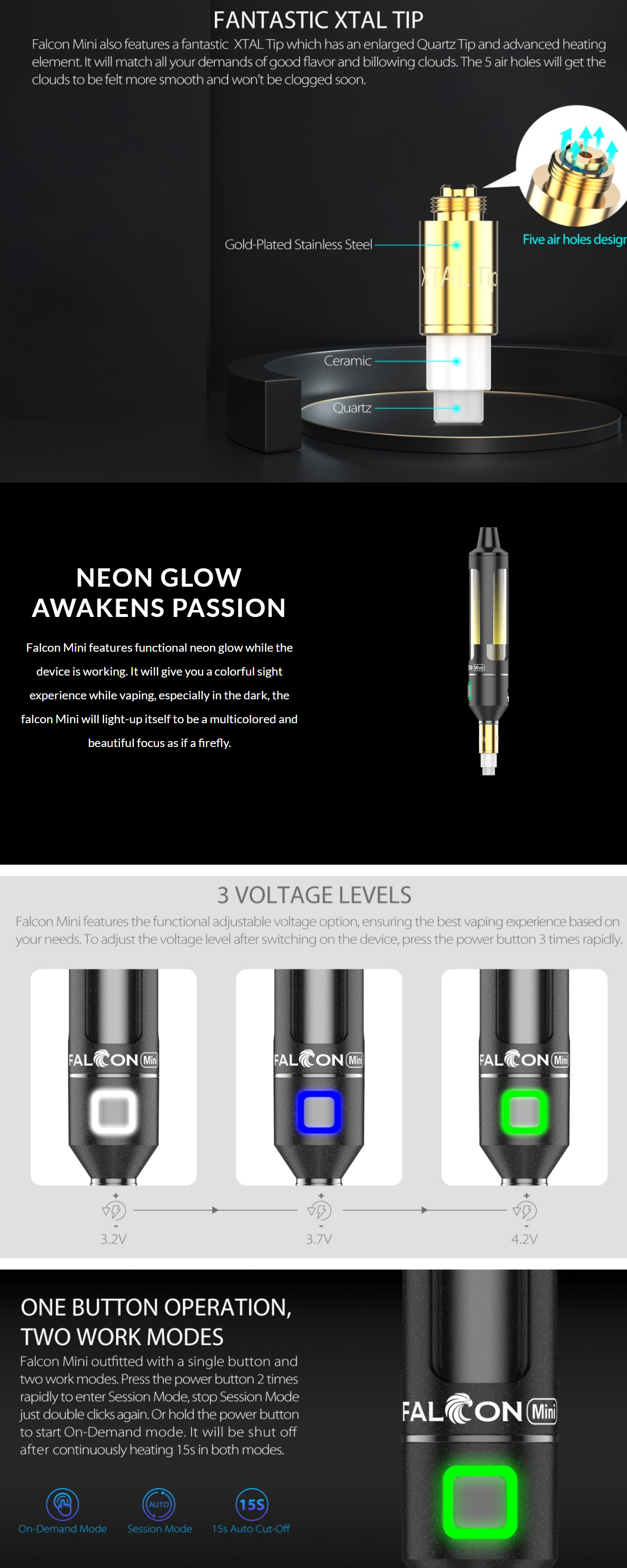 Yocan Falcon Mini Neon Glow Vaporizer Cost
