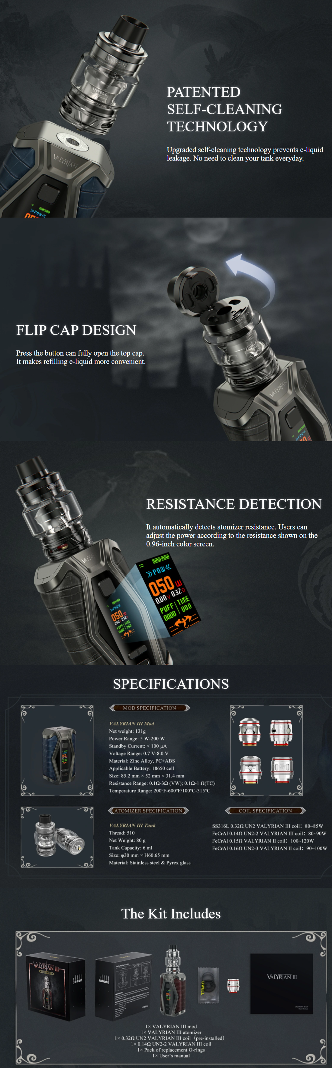 Uwell Valyrian 3 Kit For Sale