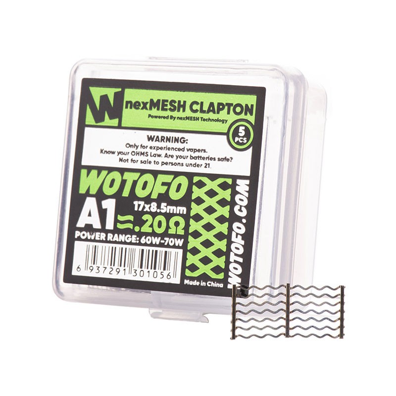 Wotofo nexMESH Clapton Ni80+KA1 0.2ohm Mesh Coil (5pcs/pack)