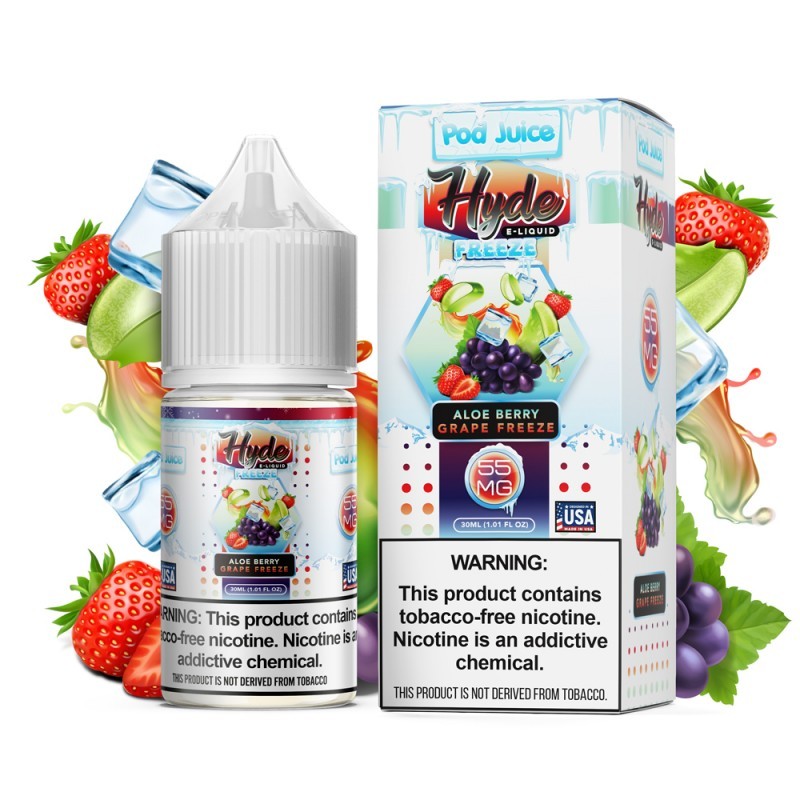 Pod Juice X Hyde TFN Salt Aloe Berry Grape Freeze E-juice 30ml