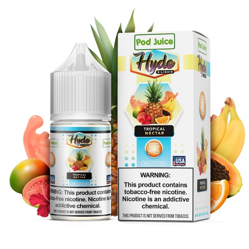 Pod Juice X Hyde TFN Salt Tropical Nectar Ejuice 30ml Vapesourcing