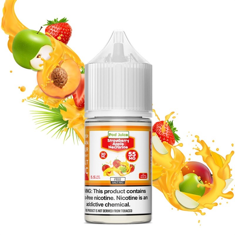 Pod Juice Salts Series Strawberry Apple Nectarine E-juice 30ml