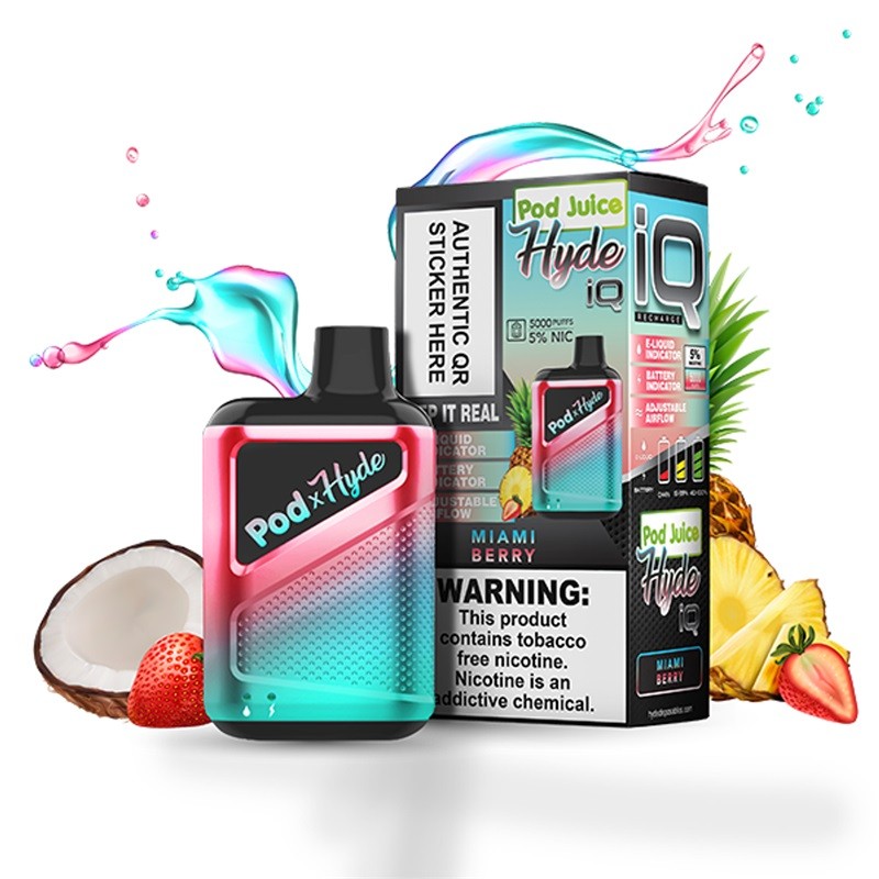 Pod Juice x Hyde IQ 5000 Vape Juice Disposable Kit 5000 Puffs 8ml