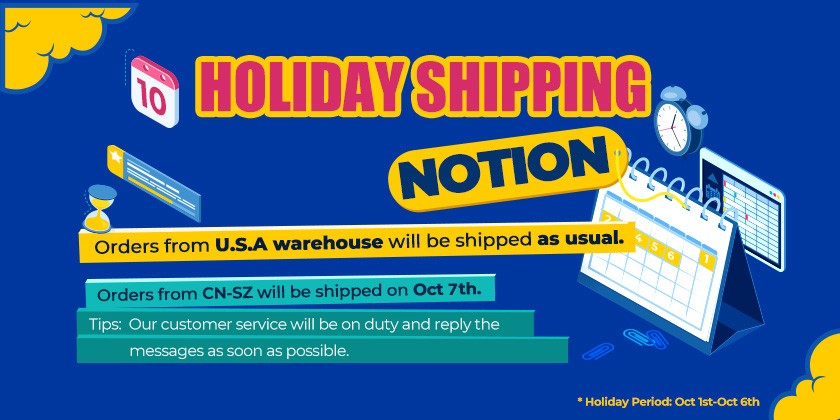2022 Chinese National Day Holiday Shipping Notice