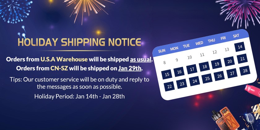 2023 Chinese New Year Holiday Shipping Notice