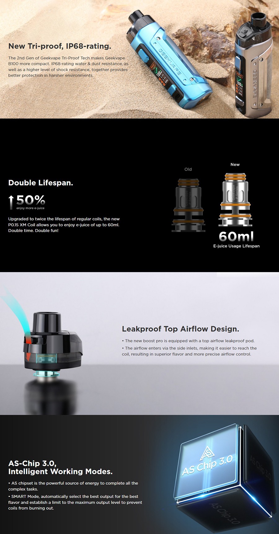 Geekvape Aegis Boost Pro 2 Pod Mod Kit 100W Price: 41.99$ | Vapesourcing