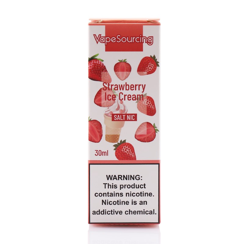 Vapesourcing Salt Series Strawberry Ice Cream Ejuice 30ml Vapesourcing