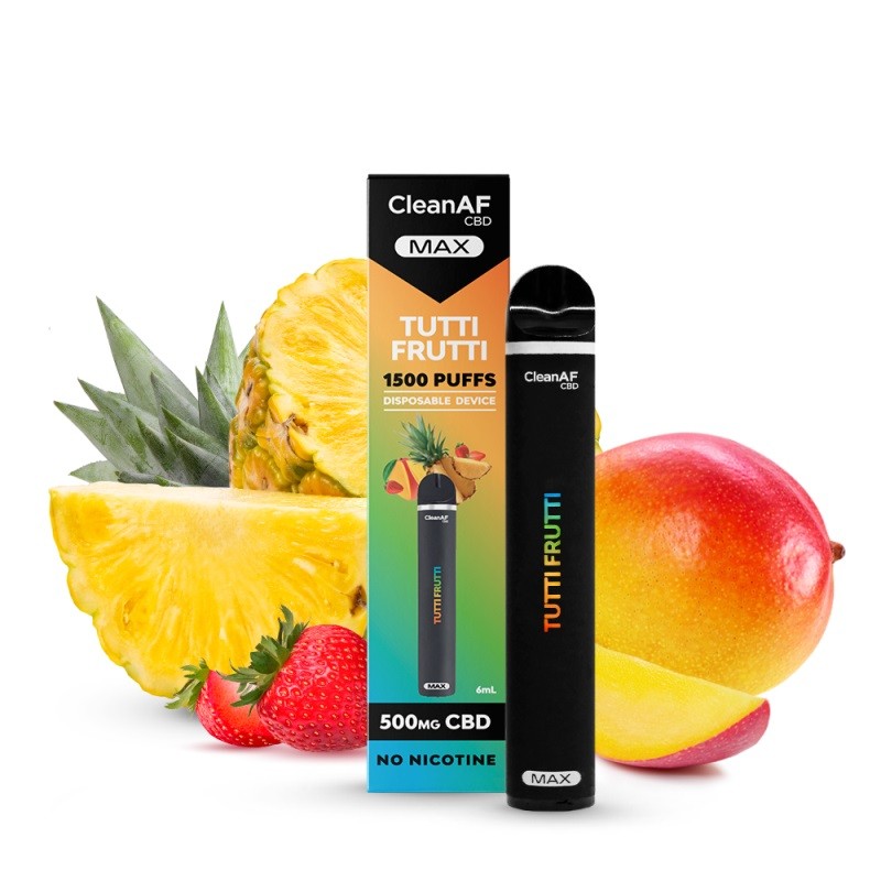 CleanAF CBD MAX Disposable Vape Kit 1500 Puffs 500mg | Vapesourcing