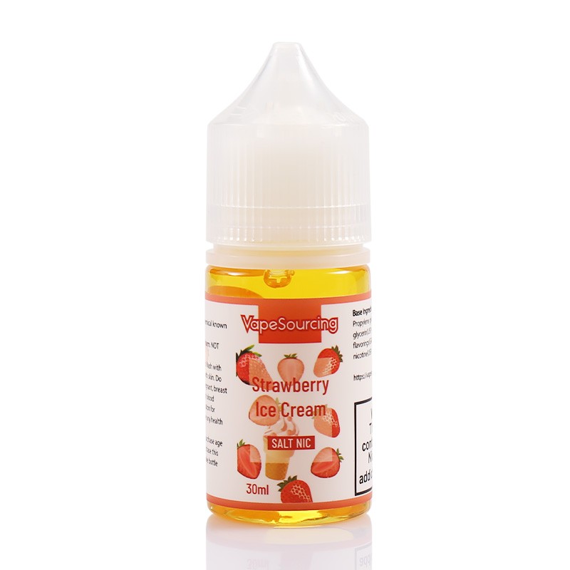 Vapesourcing Salt Series Strawberry Ice Cream Ejuice 30ml Vapesourcing