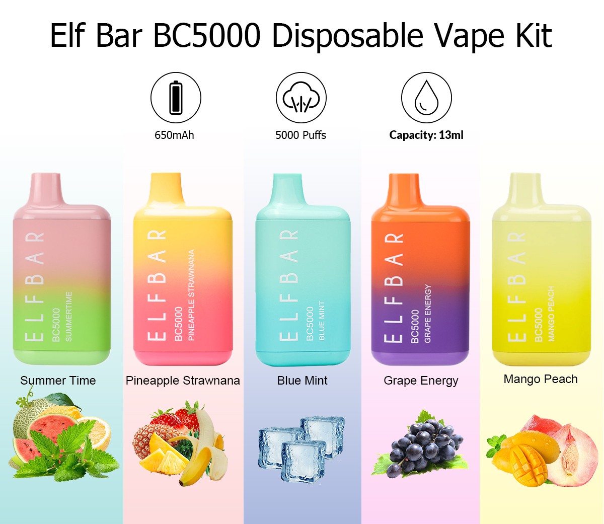 elf bar bc5000 best flavors Elf Bar BC5000 Flavors – Vape Papa main image 0