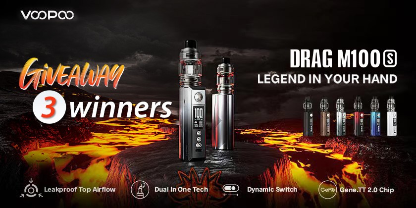 VOOPOO Drag M100 S Kit Giveaways! LEGEND IN YOUR HAND