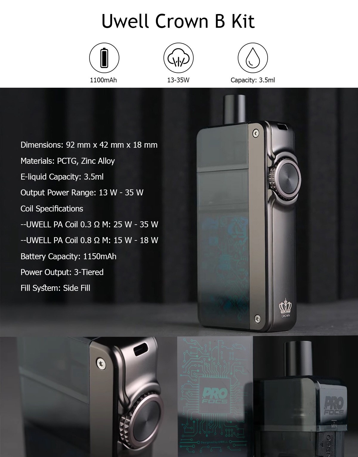uwell crown B pod kit