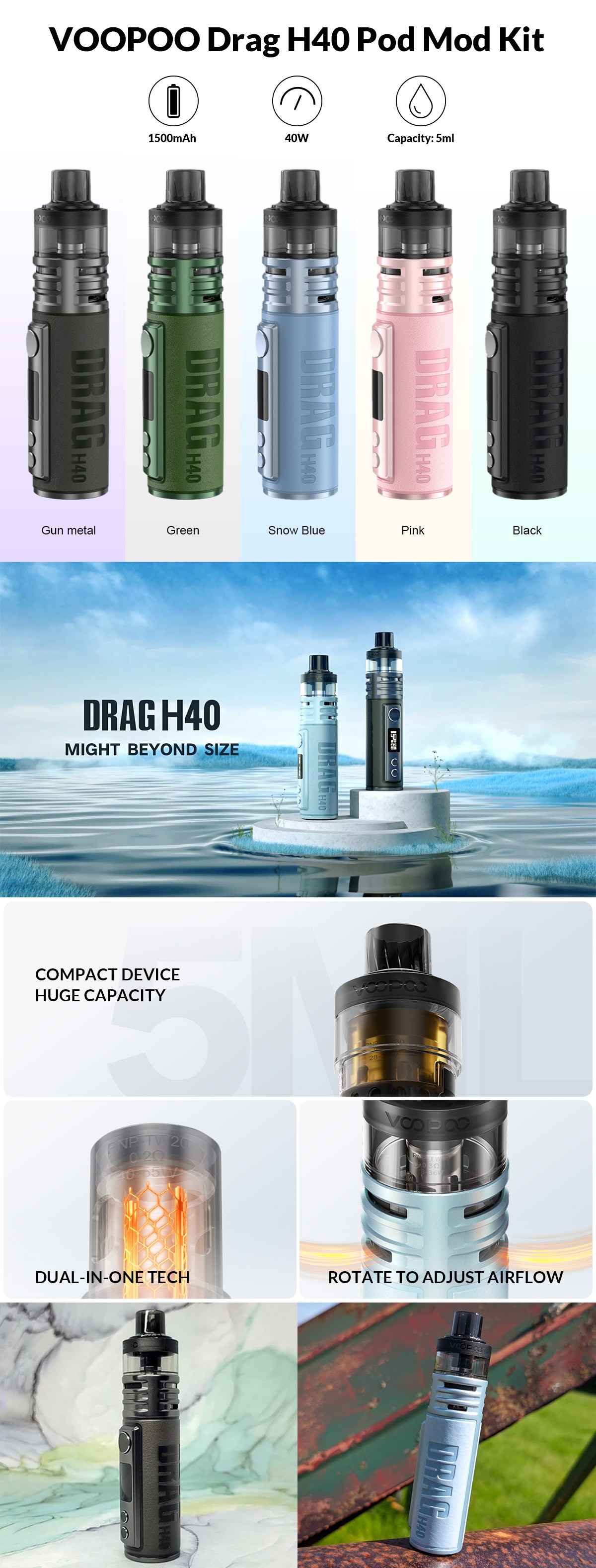 VOOPOO Drag H40 hot sale