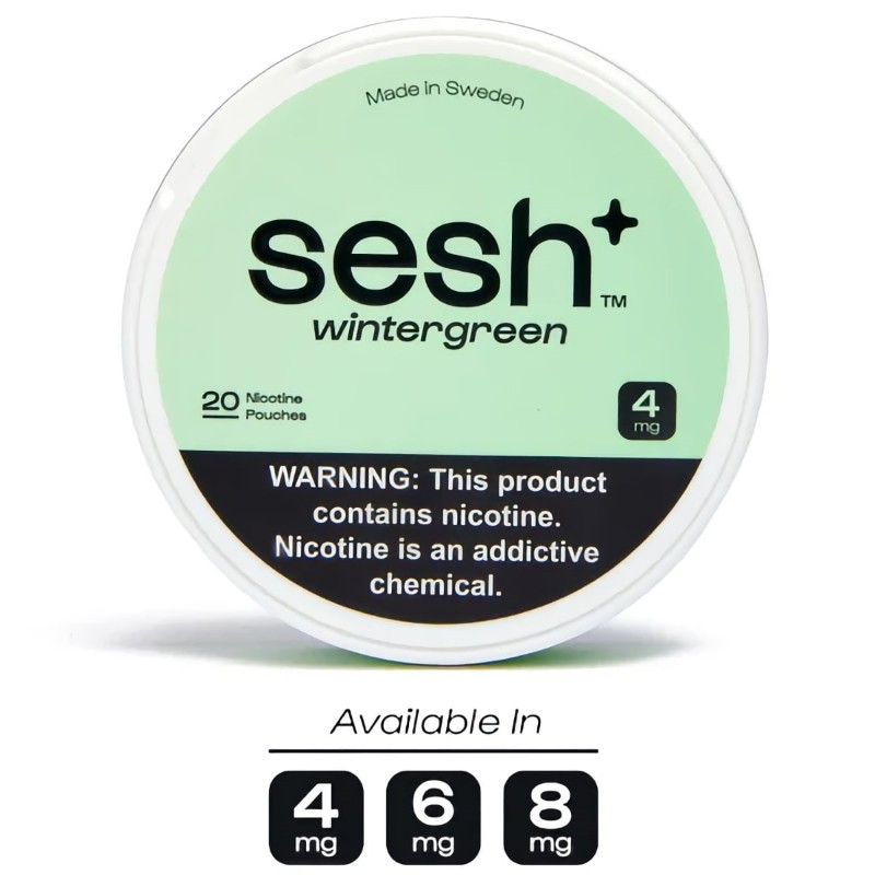 Sesh+ Wintergreen Nicotine Pouches for sale