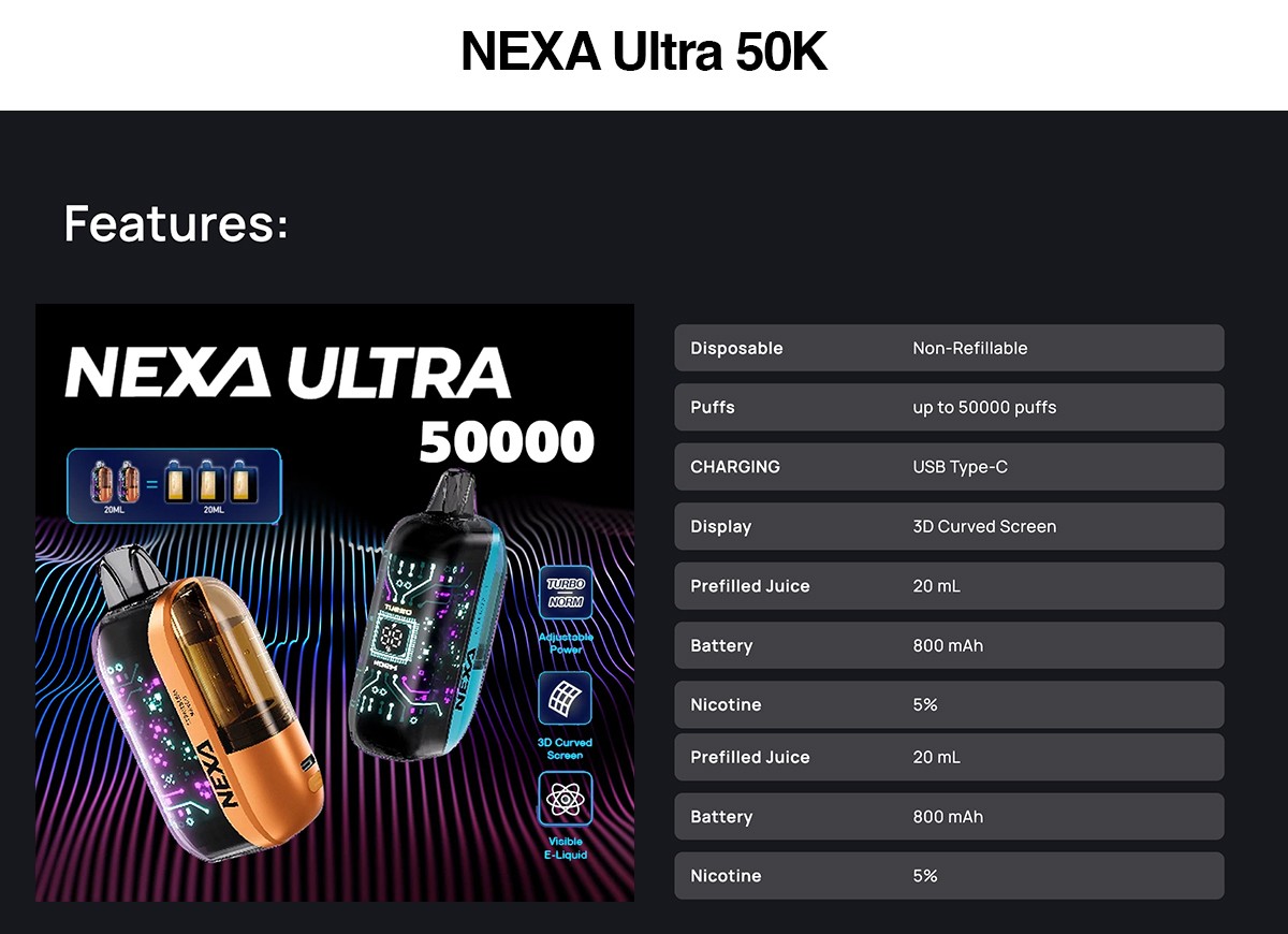 nexa ultra 50k features