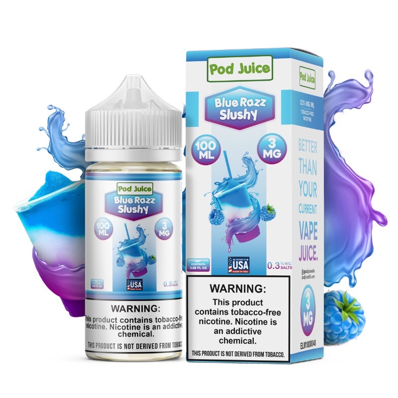 cheap pod juice blue razz slushy