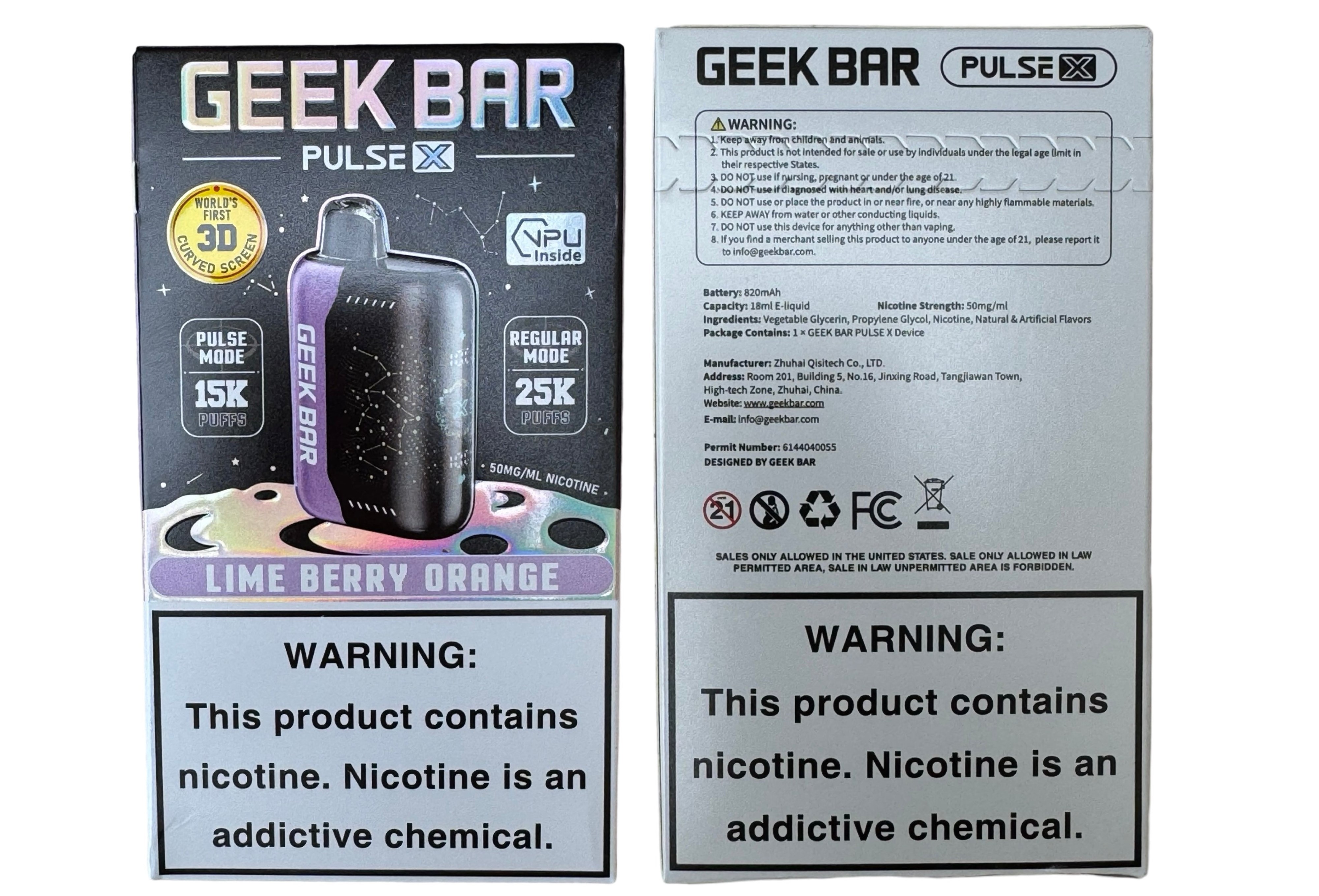 what are geek bar ingredients