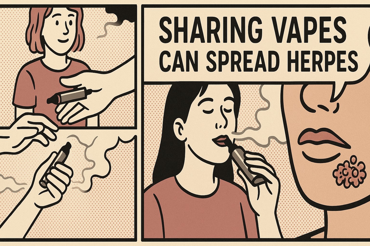 can u get herpes from sharing a vape