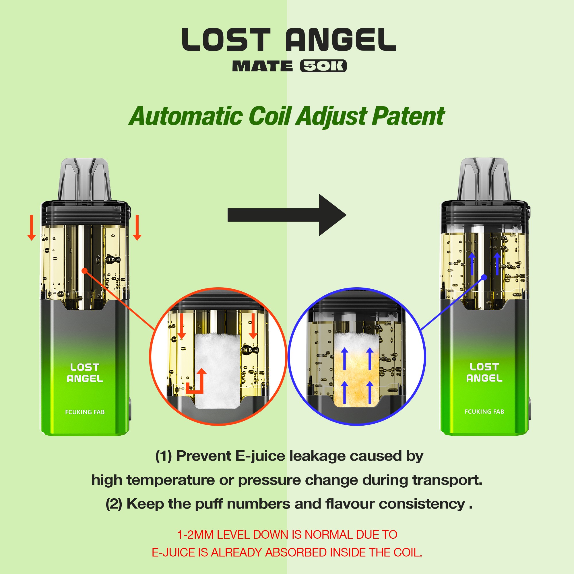 lost angel mate 50k e-juice not full