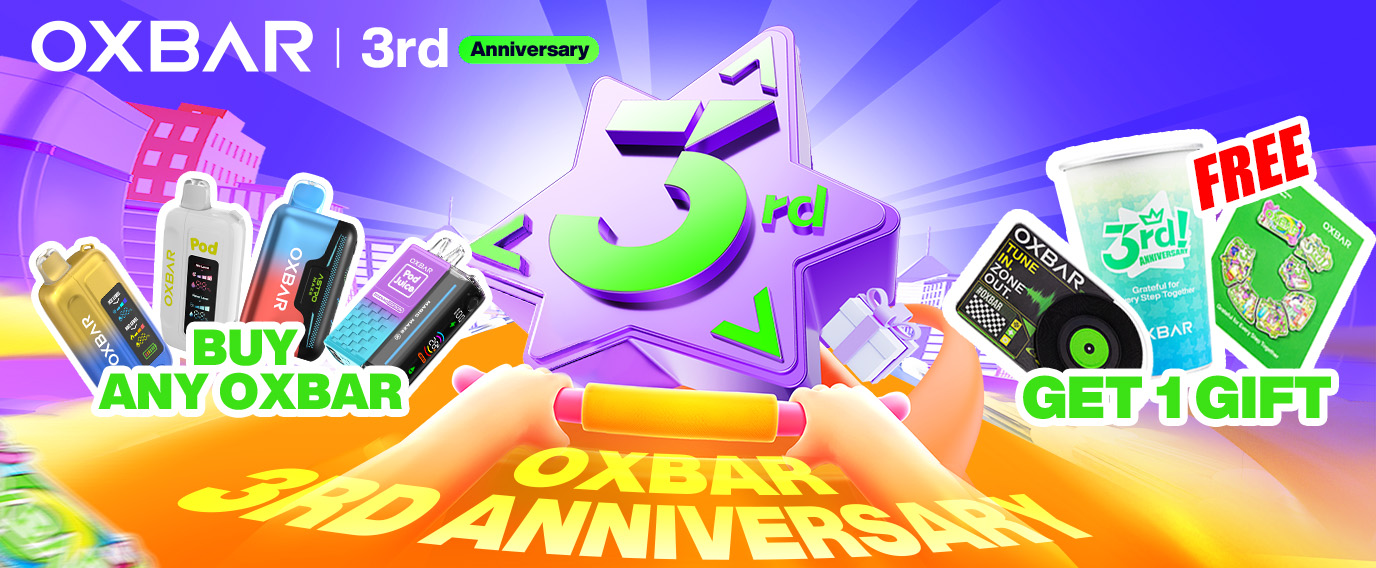 OXBAR 3rd Anniversary Free Gift