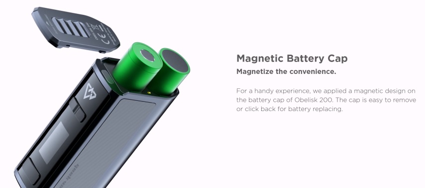 OBELISK 200 magnetic battery cap