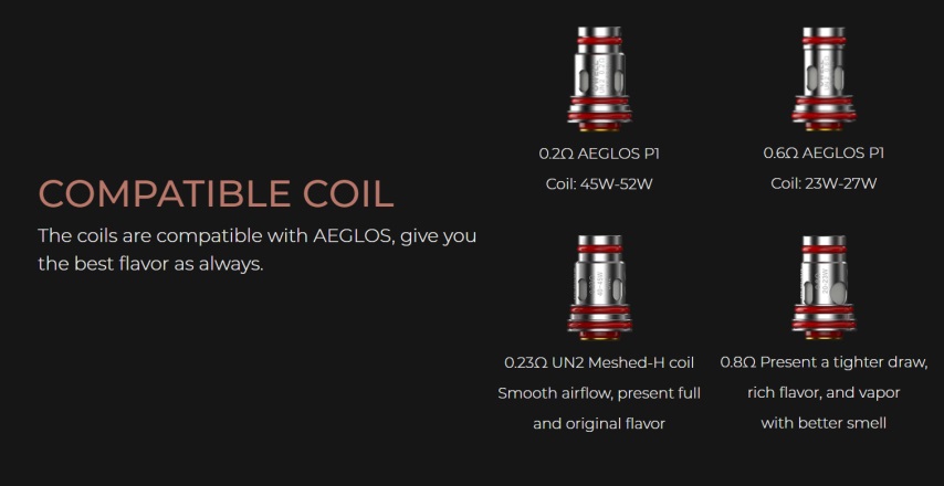  uwell aeglos p1 compatible with coils