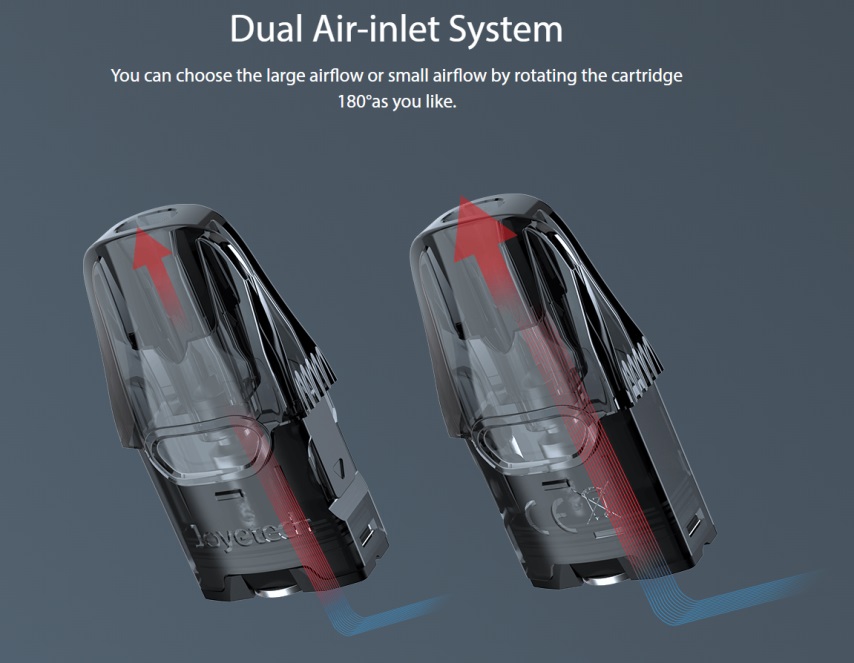 joyetech evio box kit dual air-inlet system