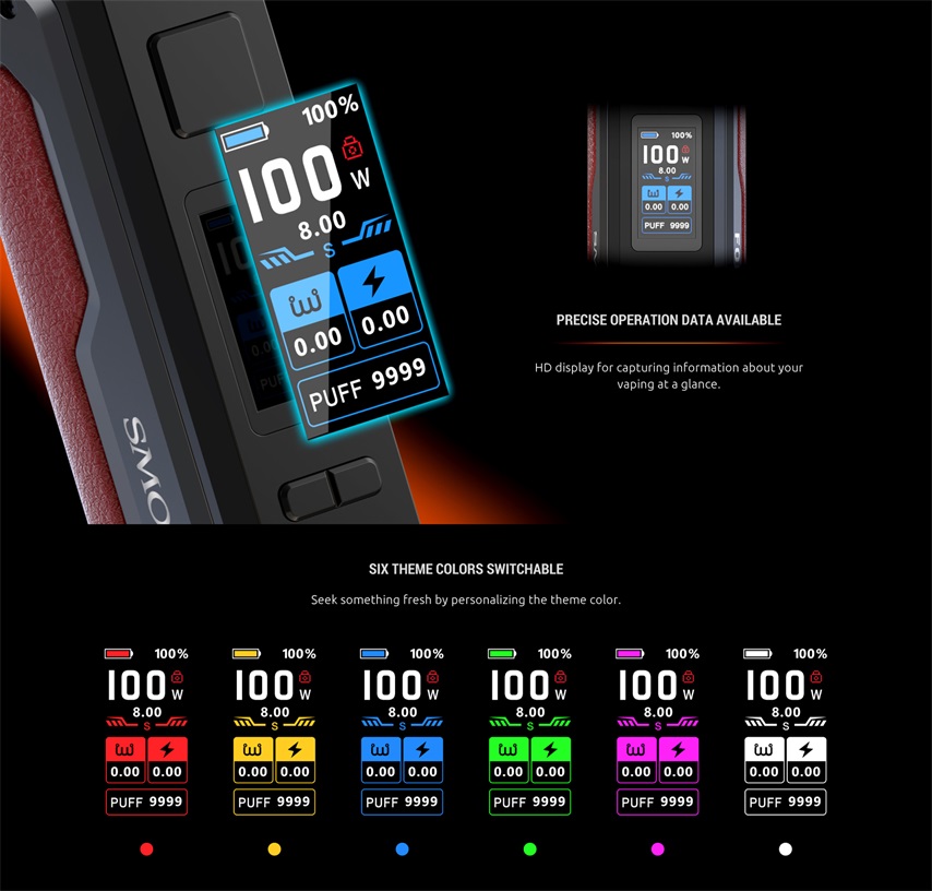 SMOK Fortis Kit 0.96-inch tft color display