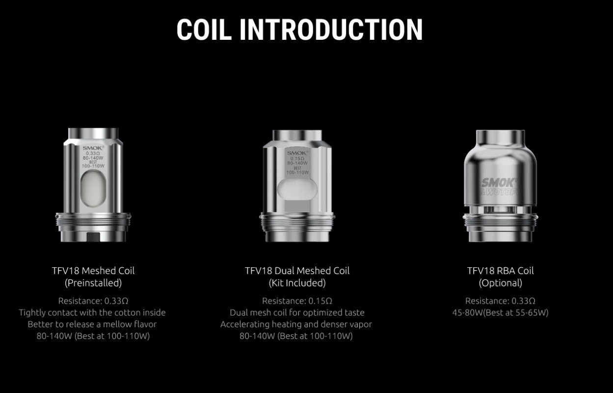 SMOK TFV18 Replacement Meshed Coils-detail
