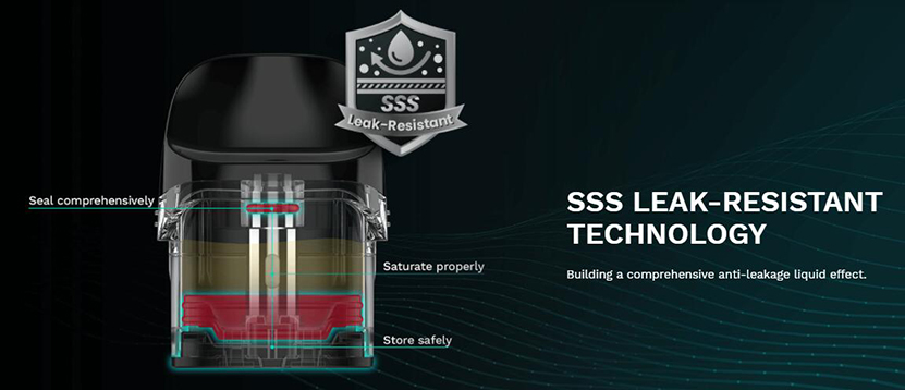 Vaporesso LUXE Q Replacement Pod Cartridge-SSS Leak-resistant Technology