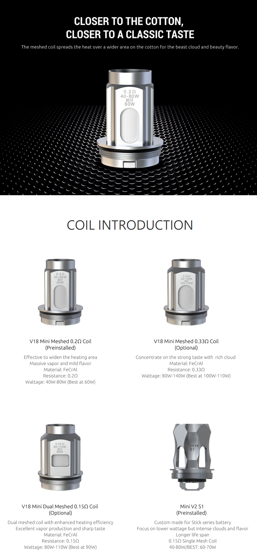 SMOK V18 MINI Coil Cheap