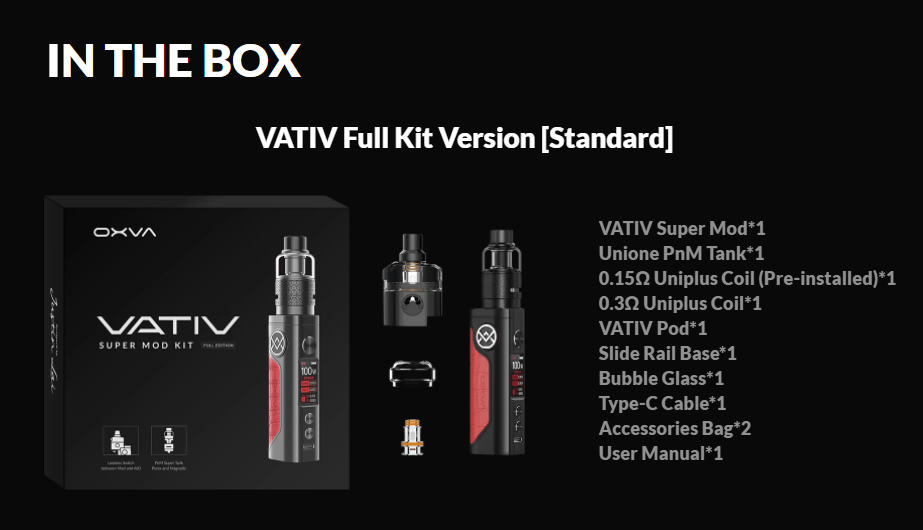 OXVA Vativ Kit For Sale