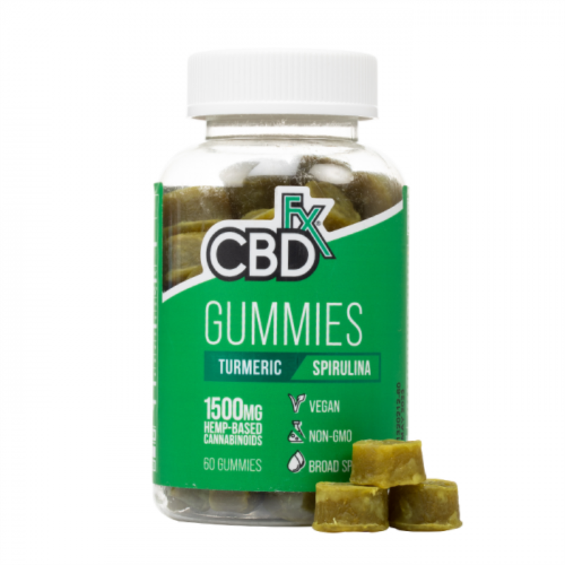 CBDfx CBD Gummies With Turmeric And Spirulina 1500mg Vapesourcing