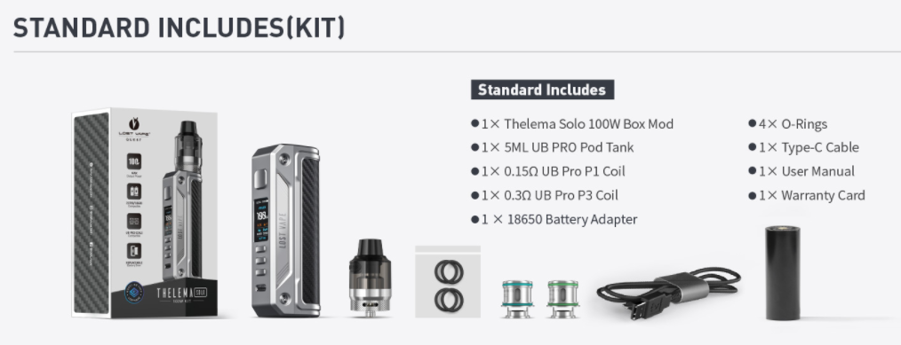 Lost Vape Thelema Solo Kit For Sale