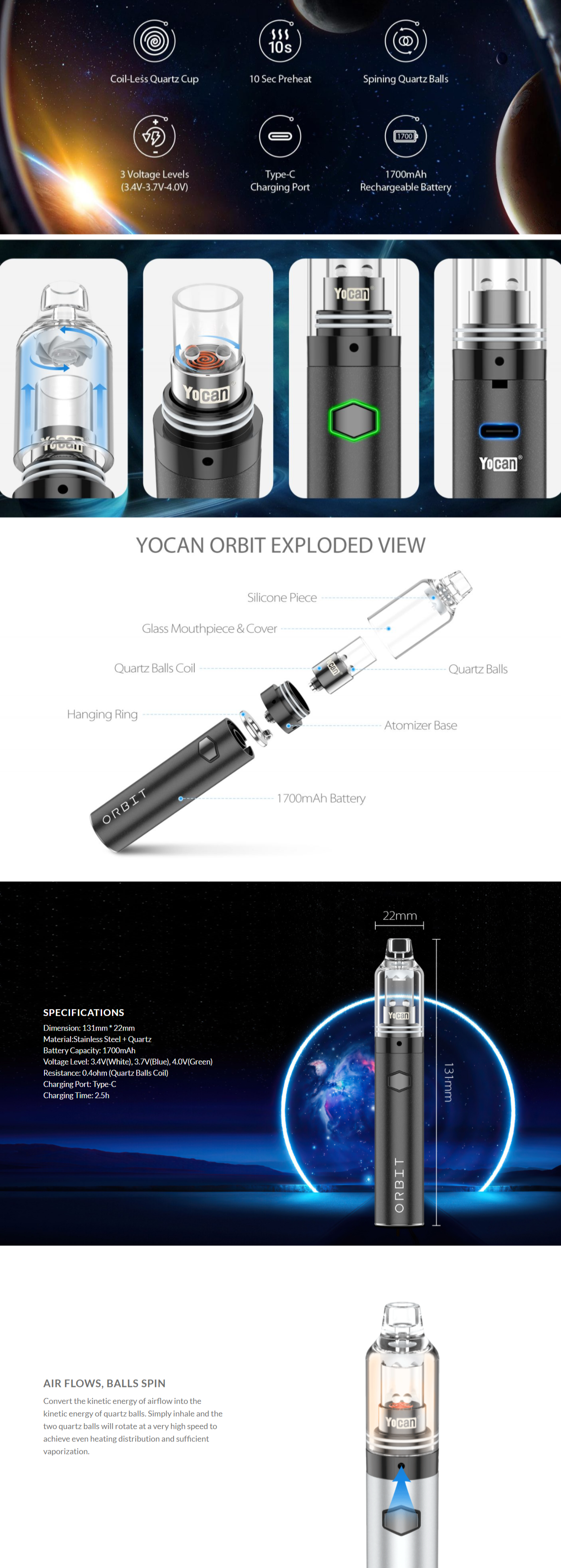 Yocan Orbit Vape Pen Kit Cheap