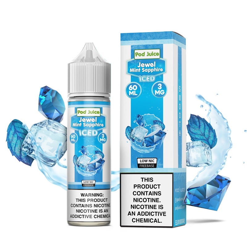 Pod Juice Jewel Mint Sapphire Ice E-juice 60ml | Vapesourcing