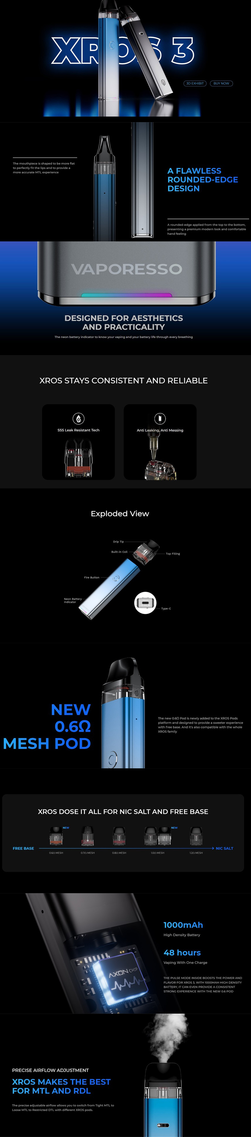 Vaporesso XROS 3 Pod Kit 1000mAh