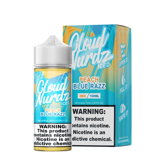 Cloud Nurdz Peach Blue Razz ICED E-juice 100ml