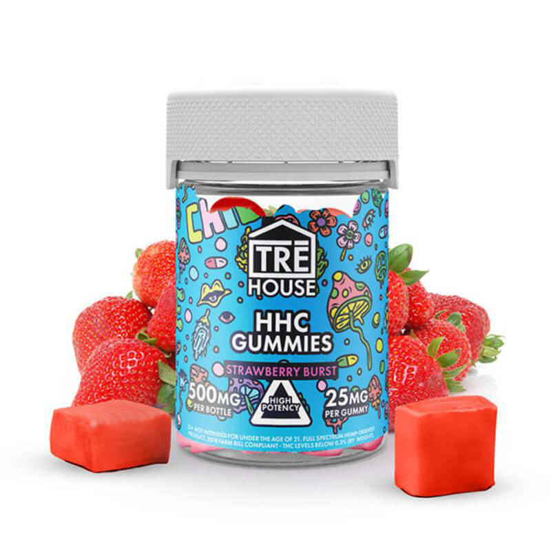 TRE House HHC Edible High Potency Strawberry Burst Gummies 500mg