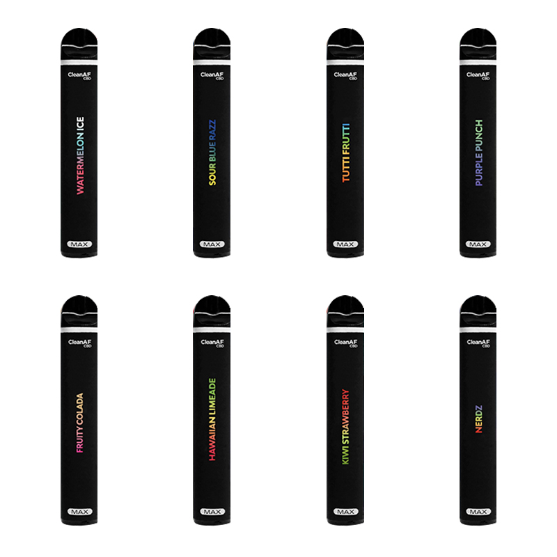 CleanAF CBD MAX Disposable Vape Kit 1500 Puffs 500mg Vapesourcing
