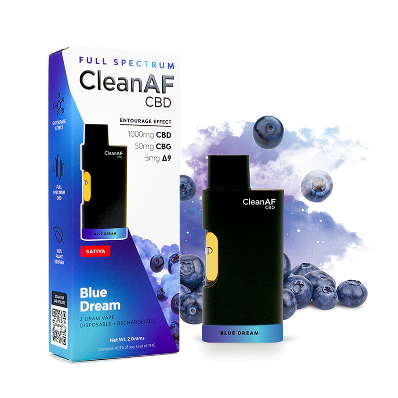 CleanAF CBD Full Spectrum Disposable Vape Pen 2000mg | Vapesourcing