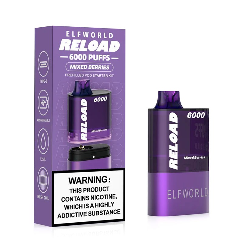 ELFWORLD Reload Disposable Mango Ice flavor