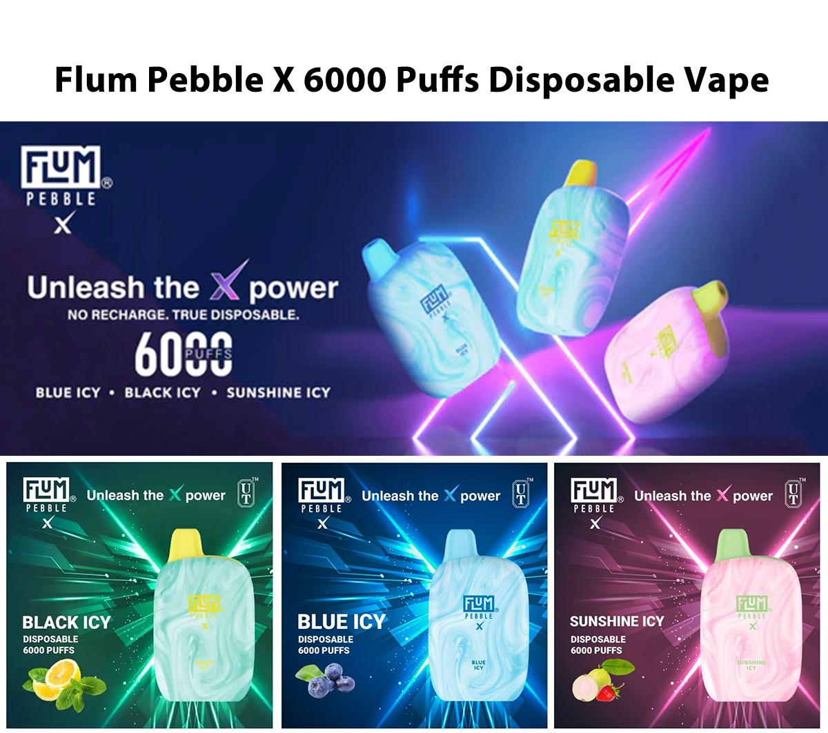 Flum Pebble X 6000 Puffs Disposable Vape 14ml