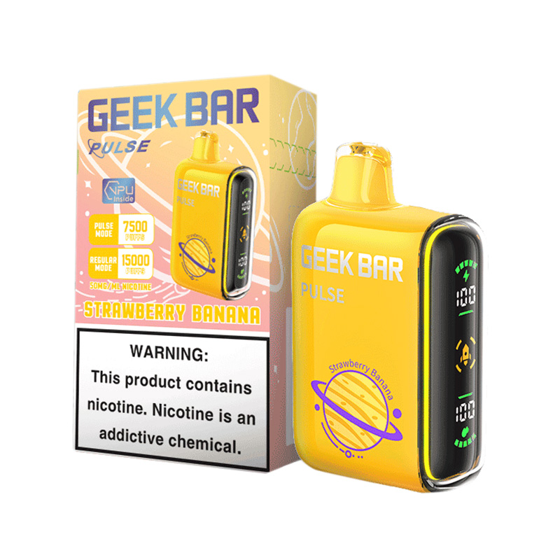 Strawberry Banana Geek Bar Pulse 15000 Disposable Vape Kit | Vapesourcing