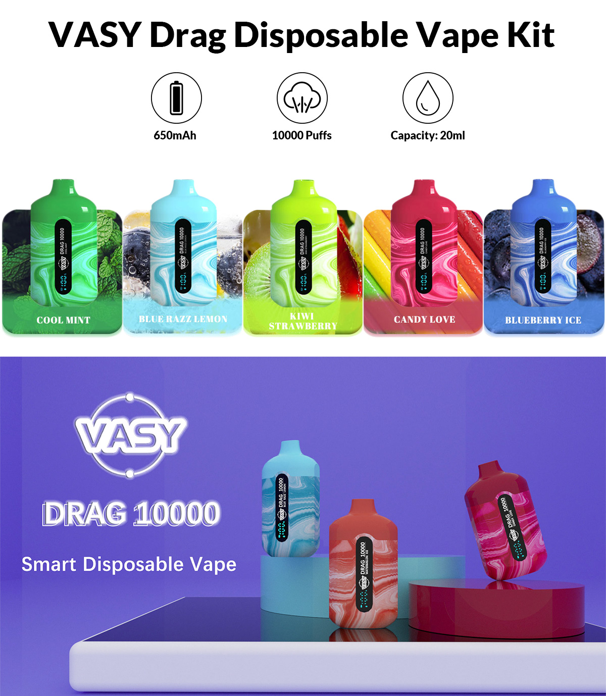best VASY Drag 10000 Disposable Vape