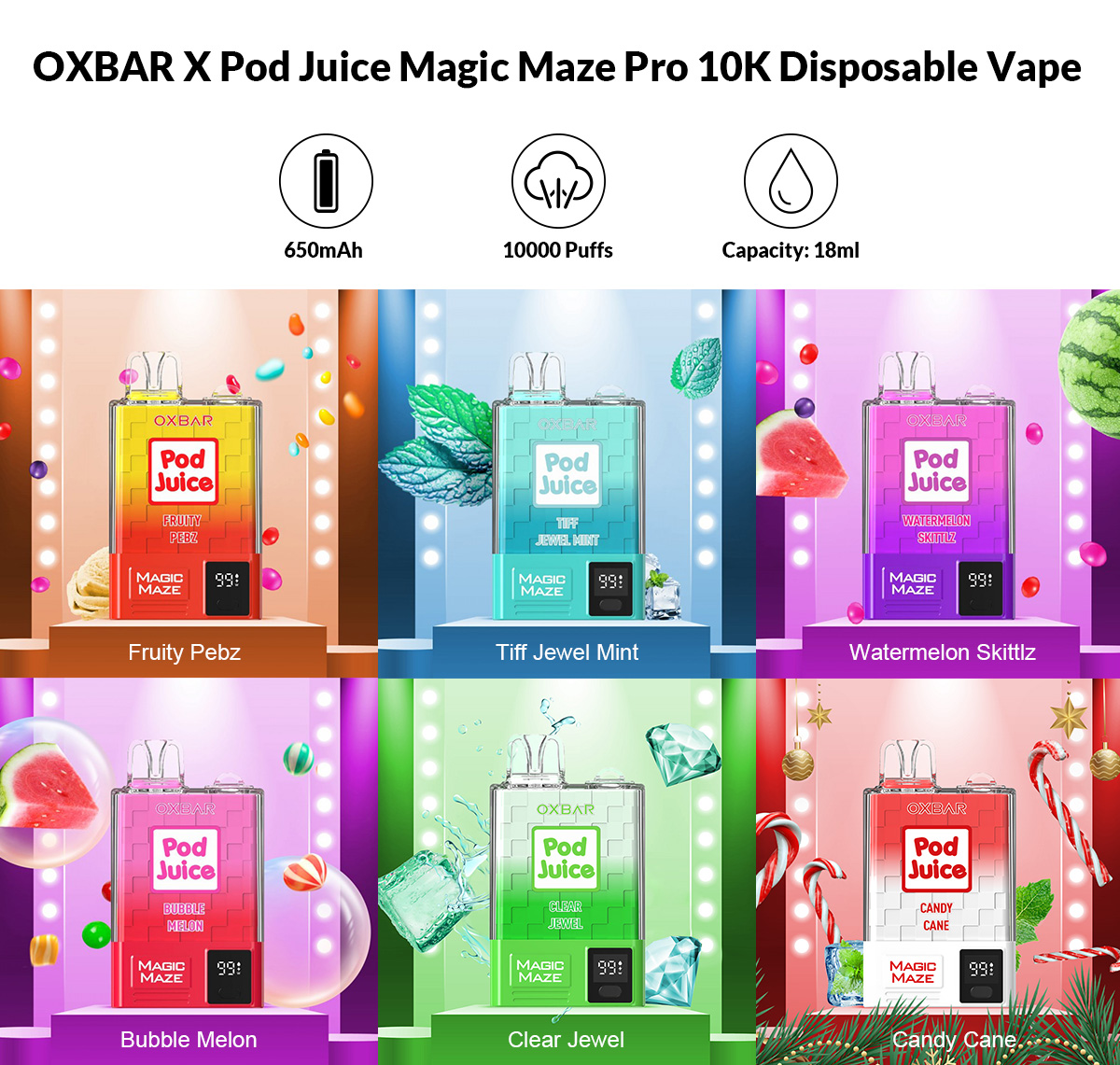 OXBAR X Pod Juice Magic Maze Pro 10K hot sale