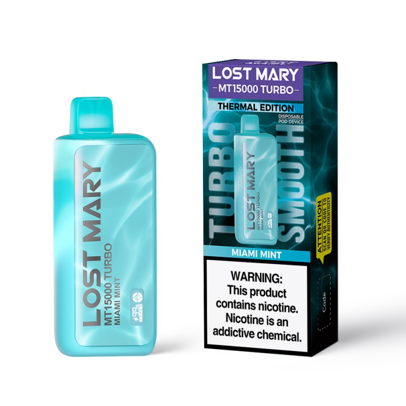 Miami Mint (Thermal Edition) Lost Mary MT15000 Turbo Disposable Vape ...