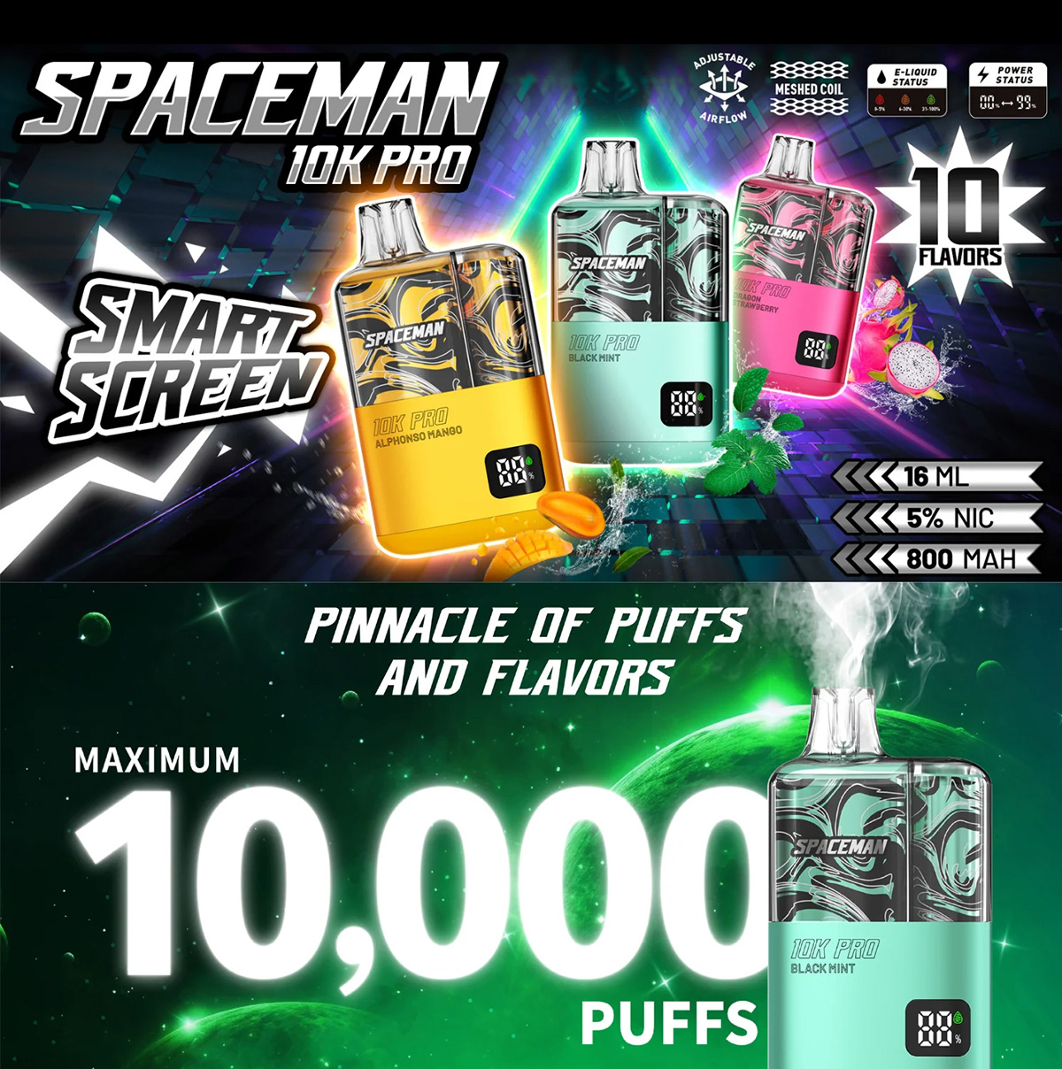 best Spaceman 10K Pro Disposable Vape