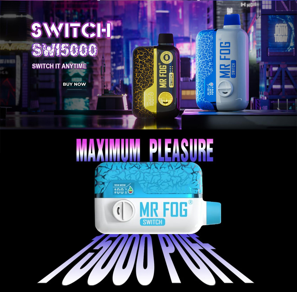 Mr Fog Switch SW15000 Disposable Vape Kit 12ml