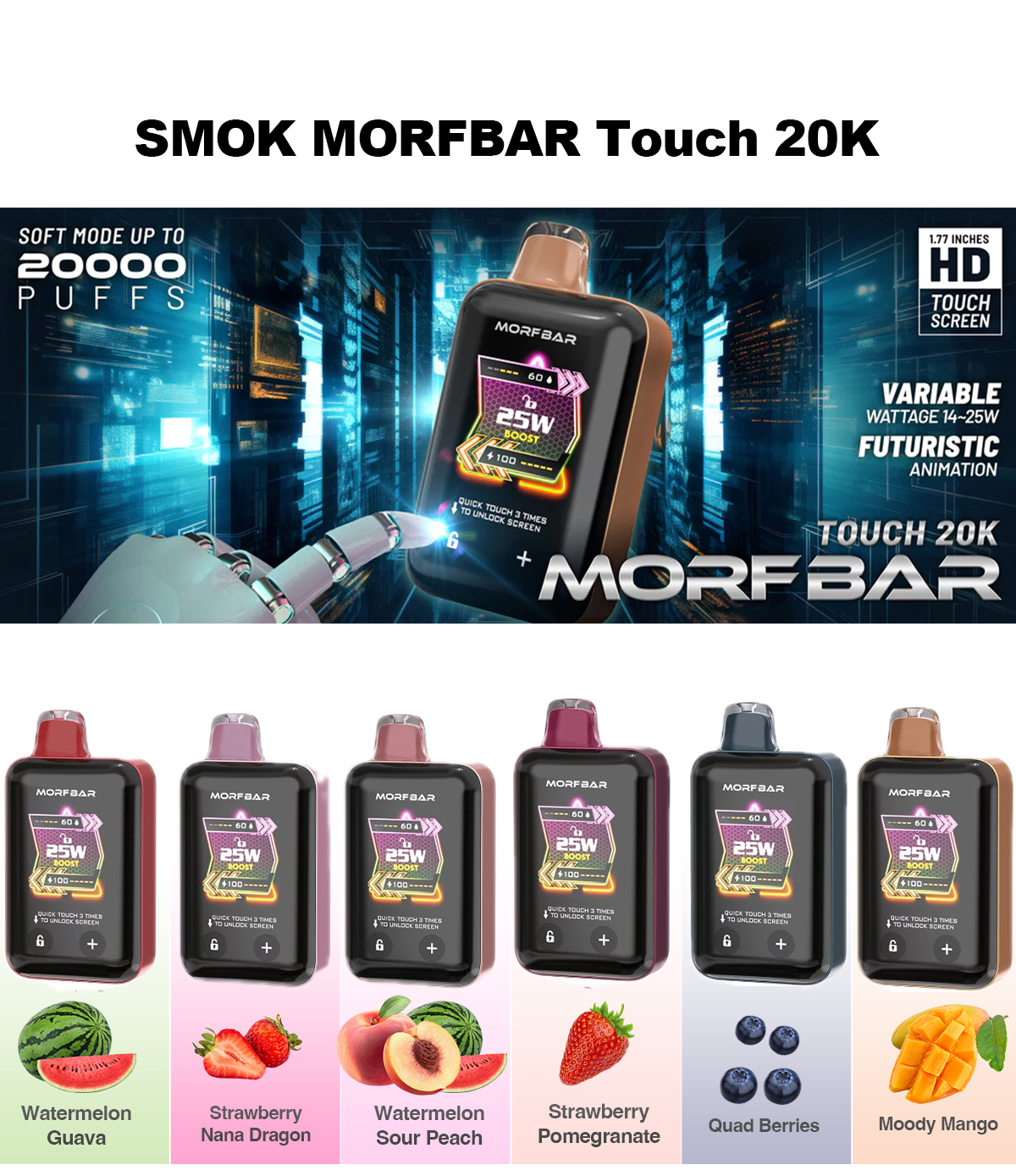 cheap SMOK MORFBAR Touch 20K